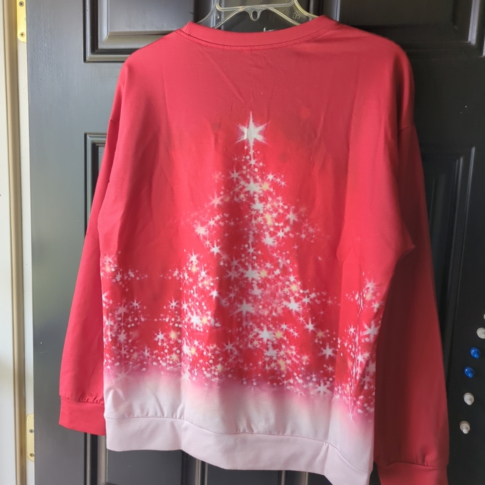 NWOT Women's Christmas/Winter Sweatshirt Snowflakes Snowman Size L - Picture 7 of 11
